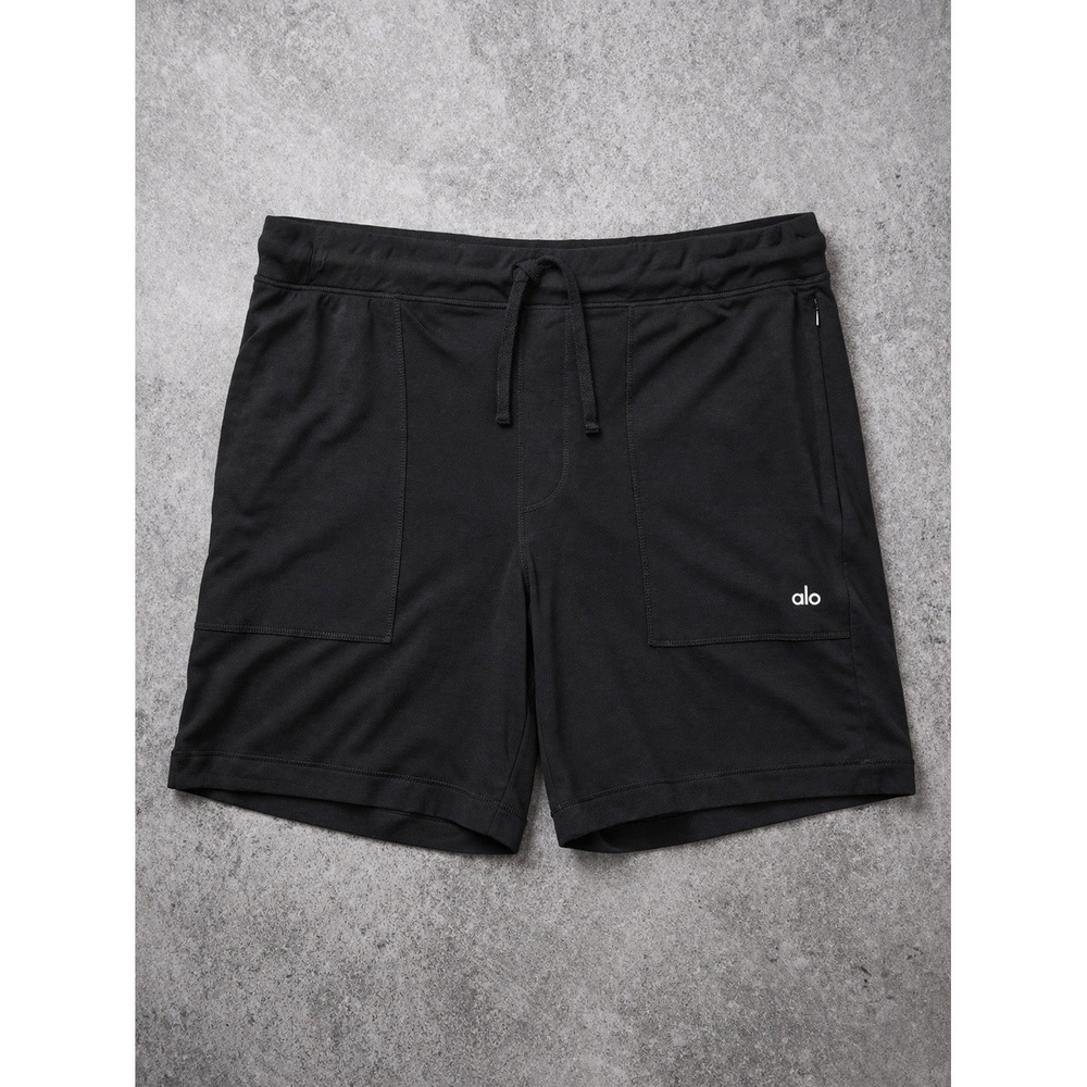 Alo Yoga Triumph Triblend Shorts Mens  2XL M6077R Black 9" Inseam Breathable